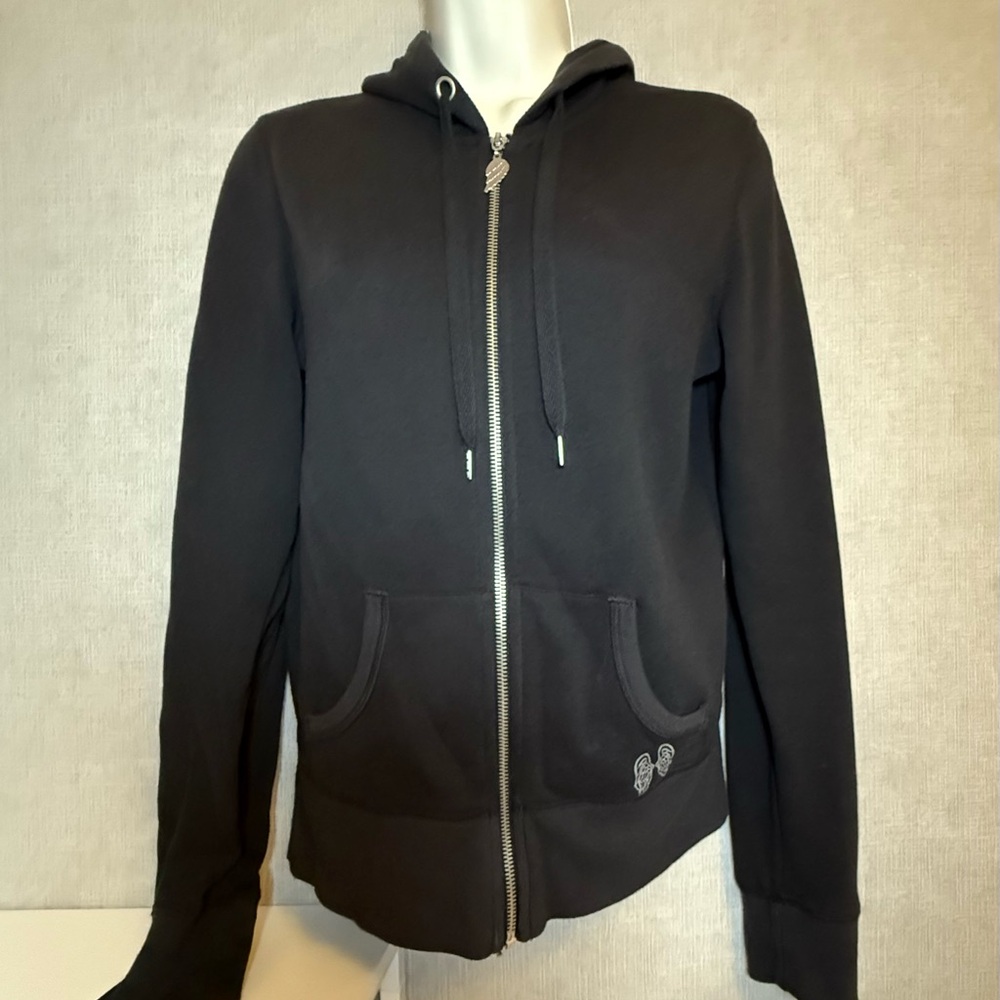 Victoria's Secret Model Essentials Black Zip-Up Hoodie